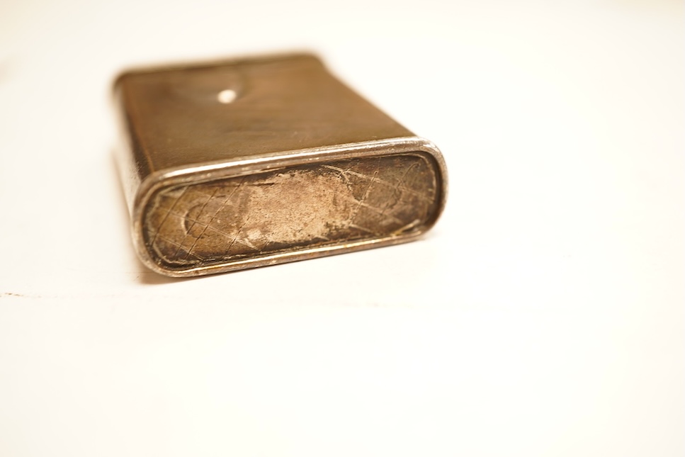 A 1930's/1940's silver plated Longines travelling watch, with Roman dial and subsidiary seconds, a.f. 44mm.